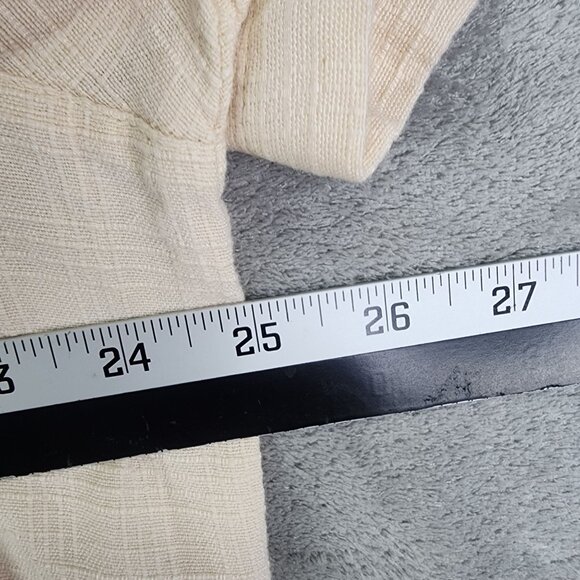 Women's Casey & Max Beige Shirt Linen Blend Short Sleeve Button-Up Size XL - Picture 8 of 10